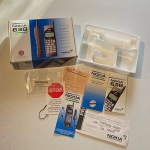 Vintage Nokia 638 Phone Box & Papers Only